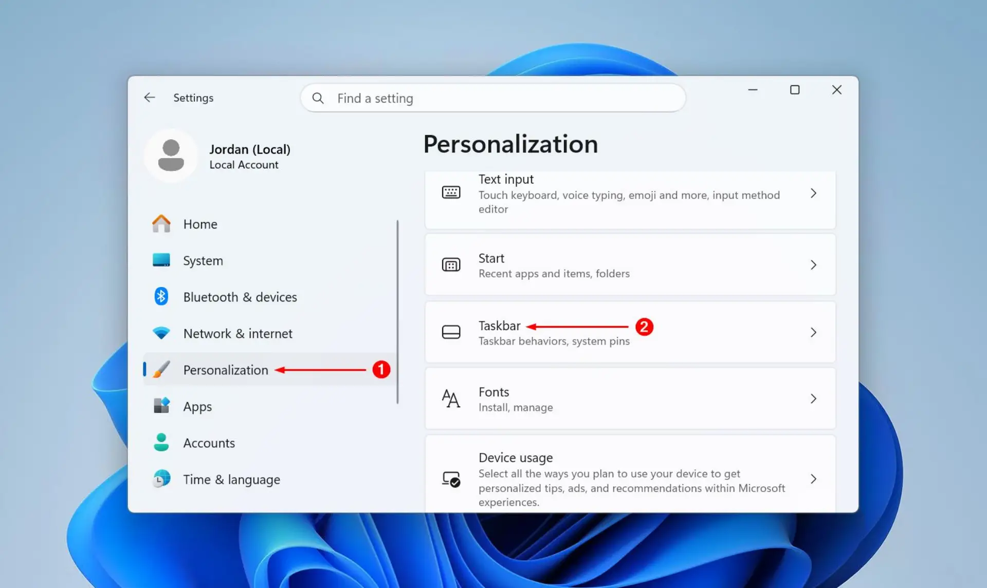 Opening personalization.