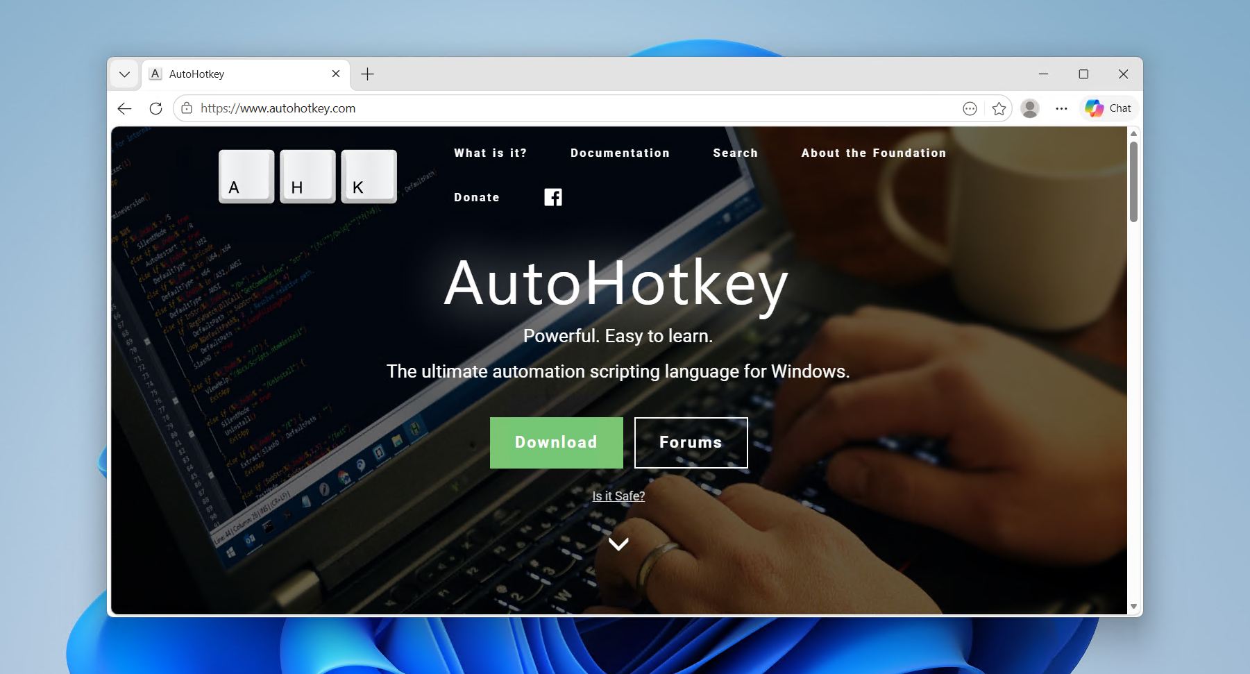 Downloading AutoHotKey.