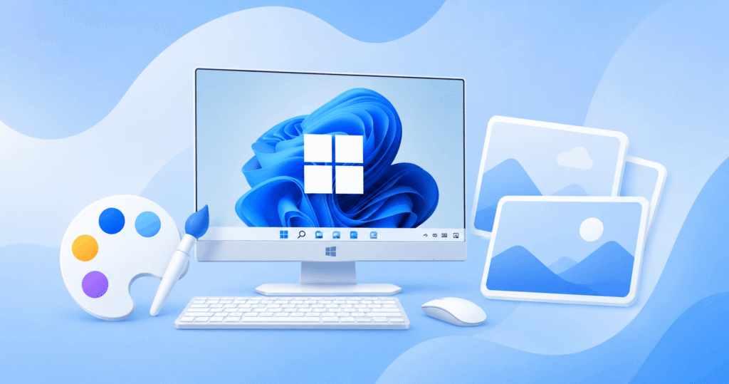 Change Windows 11 background featured image.