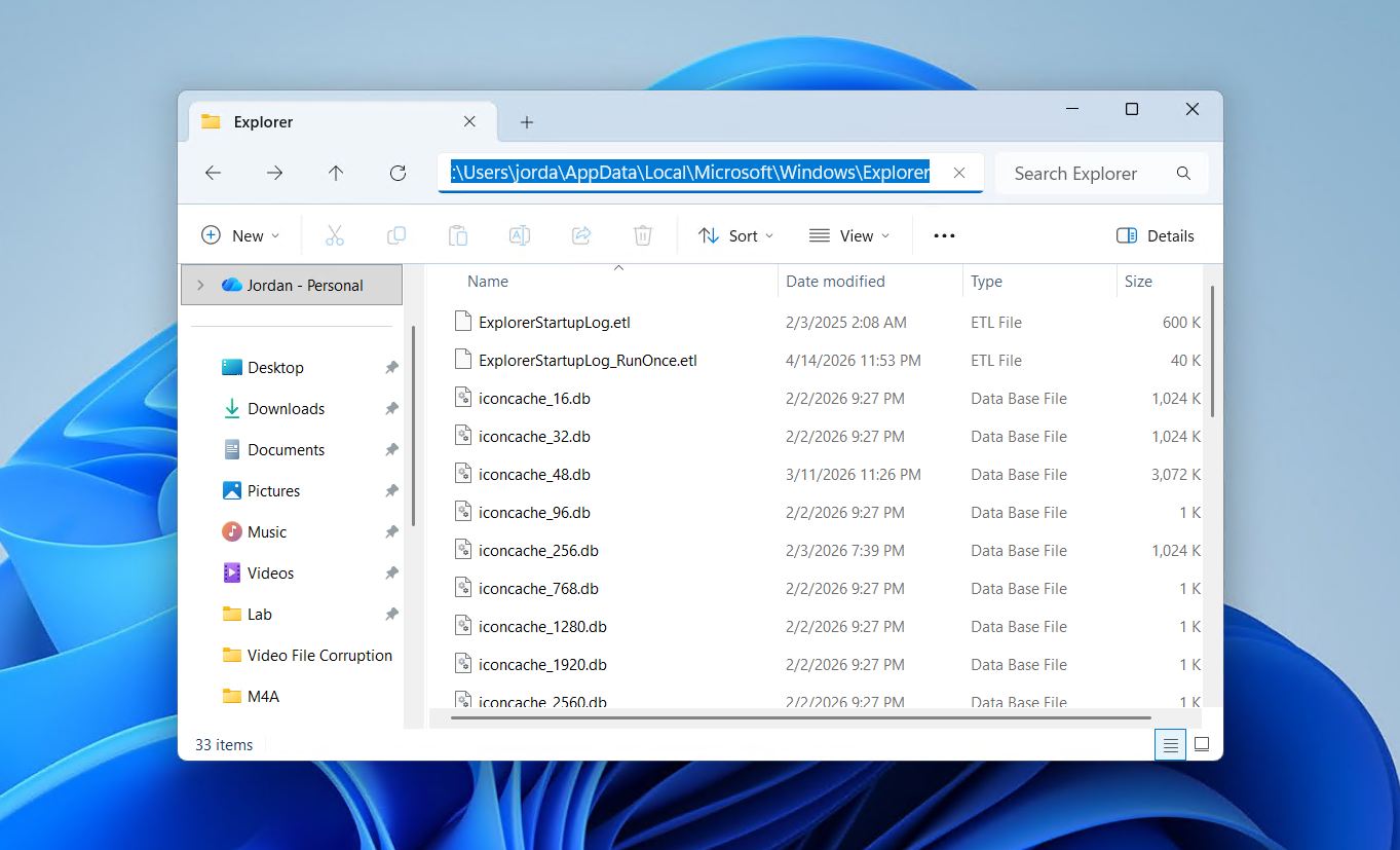 Opening the Explorer folder.