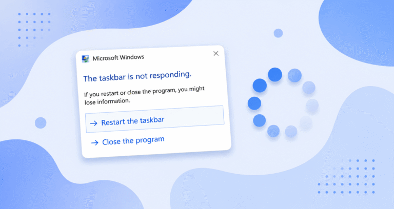 Featured image for how to fix Windows 11 taskbar not working.