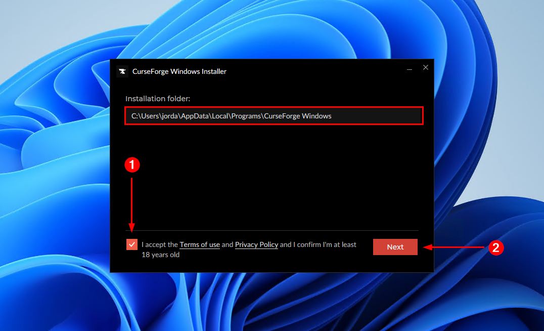 The installation folder.