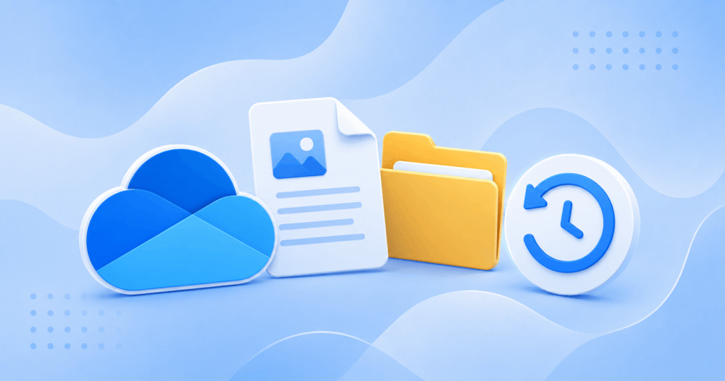 OneDrive restore previous version featured image.