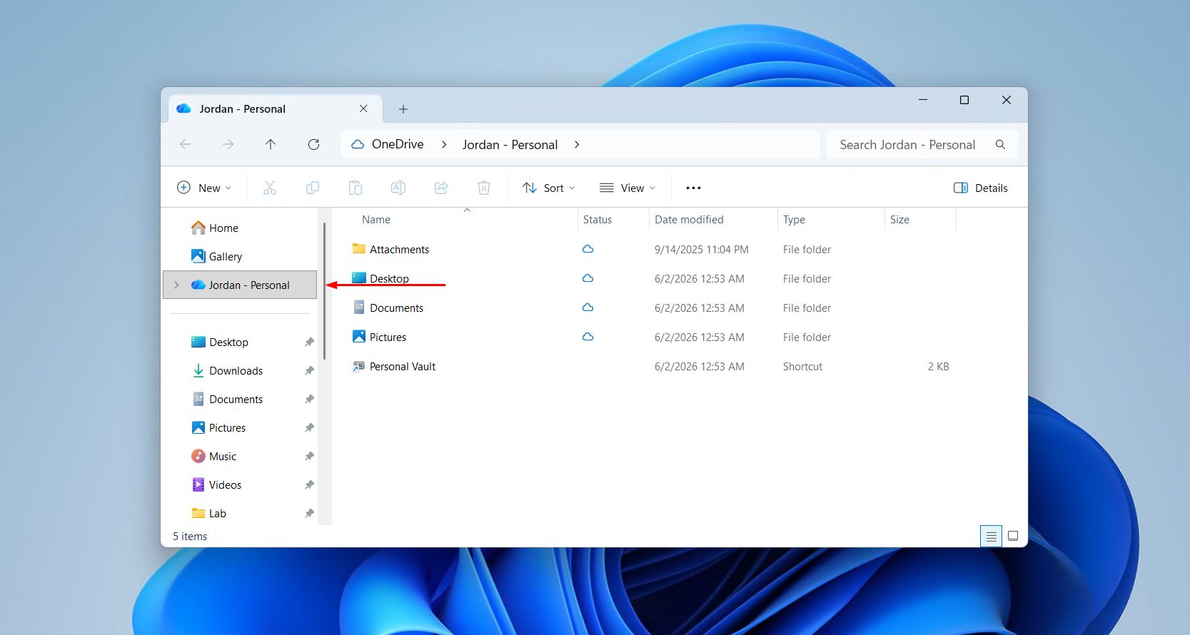 Checking OneDrive folder.