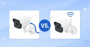 Wired vs wireless security cameras featured image.